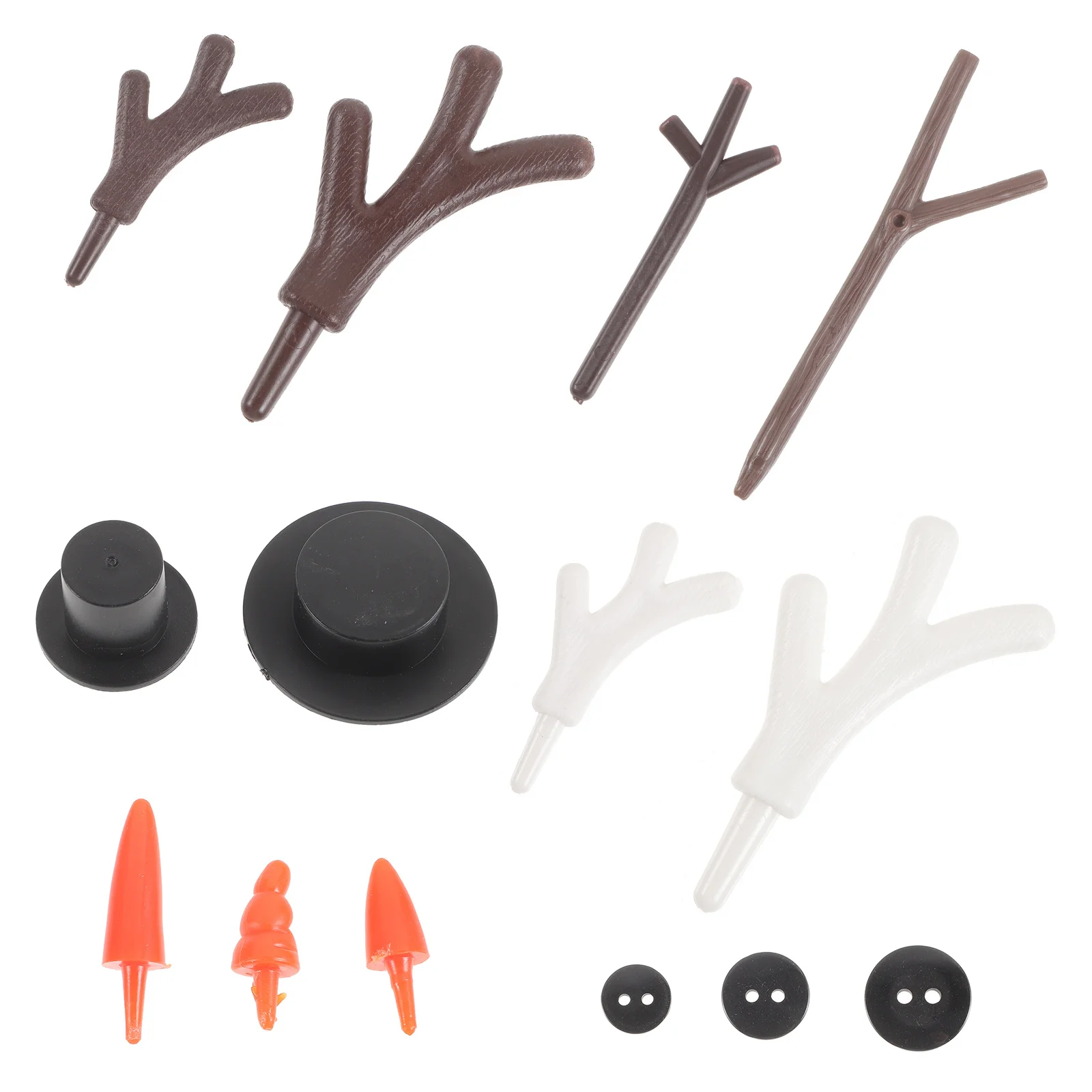 1 комплект, рождественский снеговик, набор «сделай сам» с носовой шляпой, пуговицей, веткой рога, принадлежности для детей, ремесло, праздничный декор, вечерние, литье