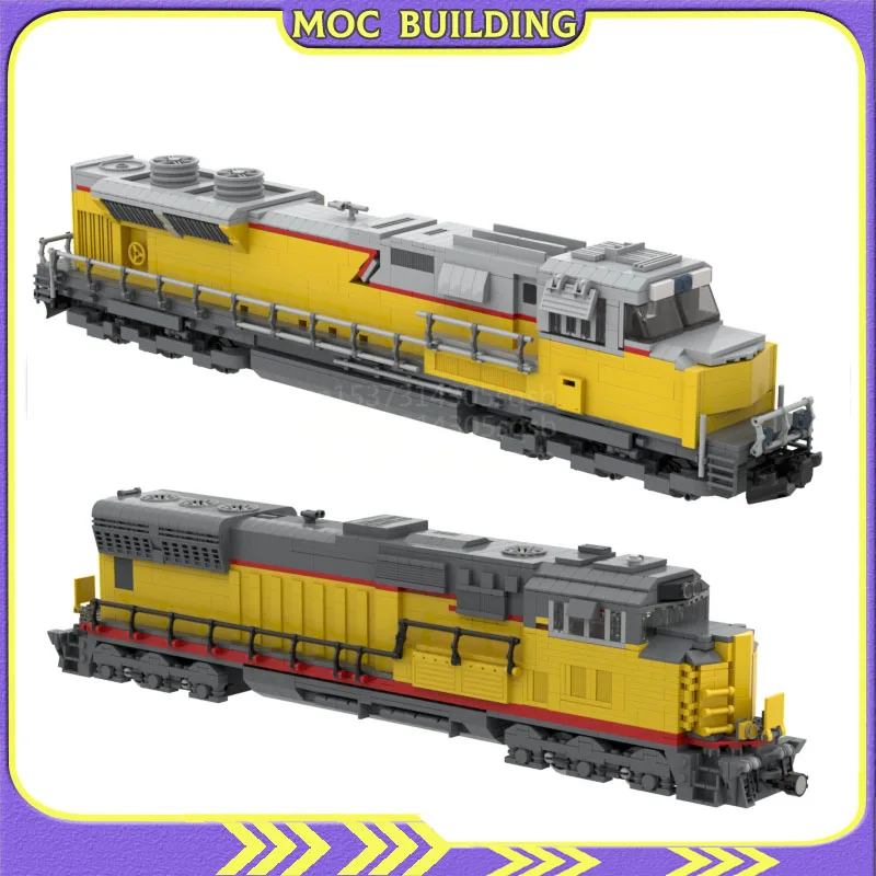 

Pacific SD70 Train Model Display Railroad Locomotive Motor Railway Accessories MOC Building Blocks Bricks Toys