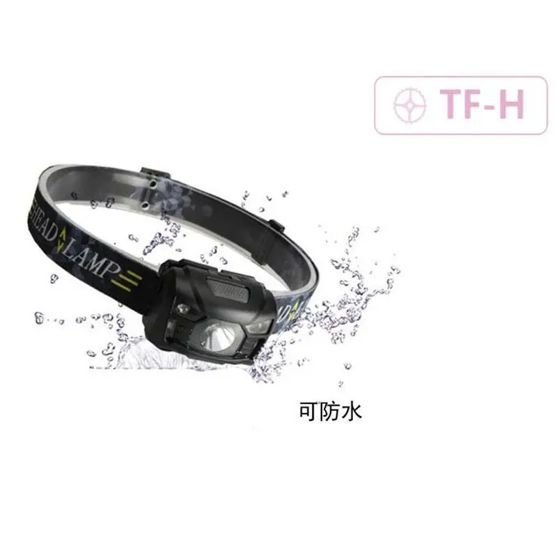 Wave Hand Sensing Switch Headlamp USB Charging Waterproof Signal Light Universal Fast Helmet Mount Head Light Tactical