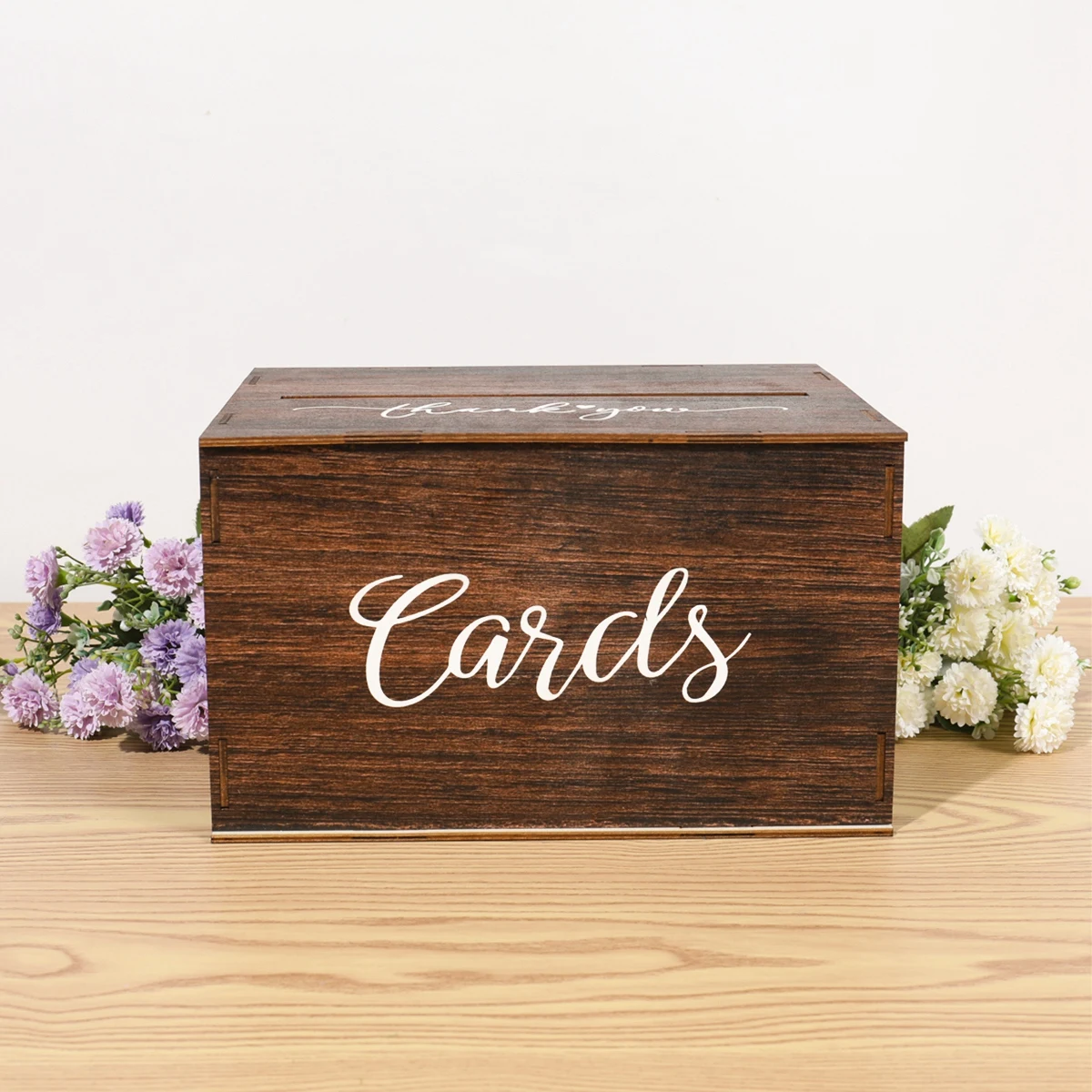 Wedding Card Box with Lid Wood Gift Card Box for Wedding Reception Rustic Envelope Money Box Baby Shower Party Decor