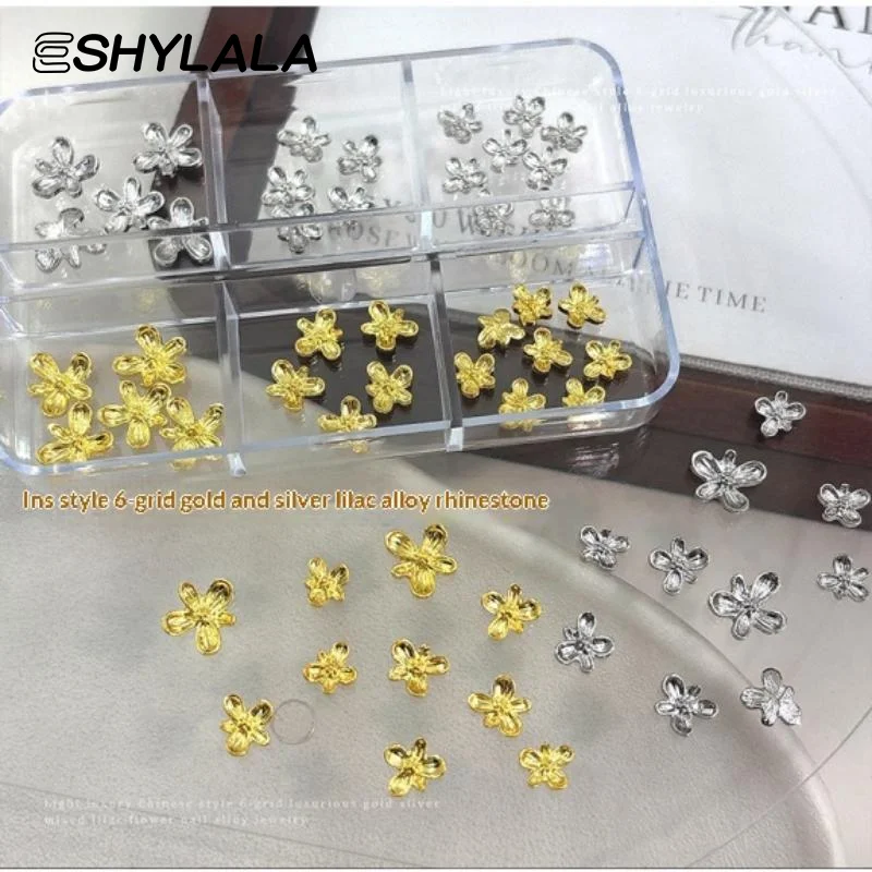20/30pcs 3D Alloy Flower Nail  - Nail Art Lilac recension och pris