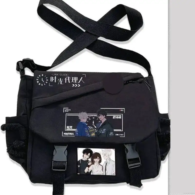 

Anime Game Black White Link Click Student Teens Messenger Crossbody Large Capacity Shoulder Bags For School