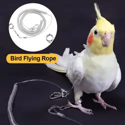 3M/6M Parrot Bird Flying Training Leash Ultra-light Flexible Rope Anti-bite with Leg Ring Harness Bird Training Rope Outdoor