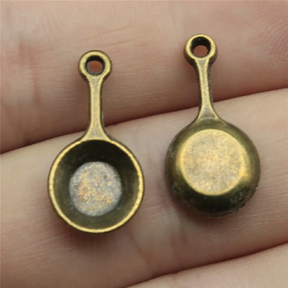 WYSIWYG 20pcs 22x10mm Pendant Pan Kitchenware Pan Charm Pendants For Jewelry Making Kitchenware Pan Pendants