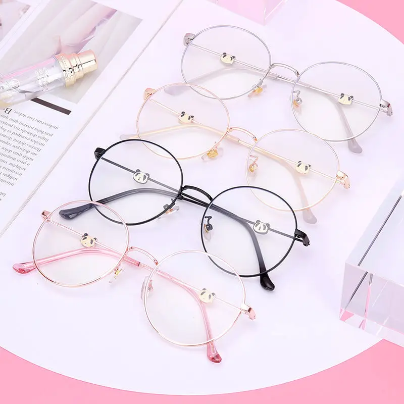 Tiktok Glasses Frame Panda Glasses Female Myopia Glasses Protection against Blue Light Radiation Student Fashion Optical Glasses