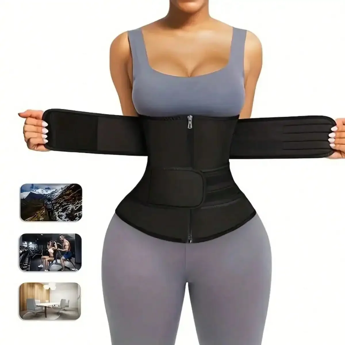 1pc Women Waist Trainer Belt, Waist Cincher Trimmer, Sauna Sweat Waist Shaper, Sports Fitness Training Waist Belt, Belly Band, W