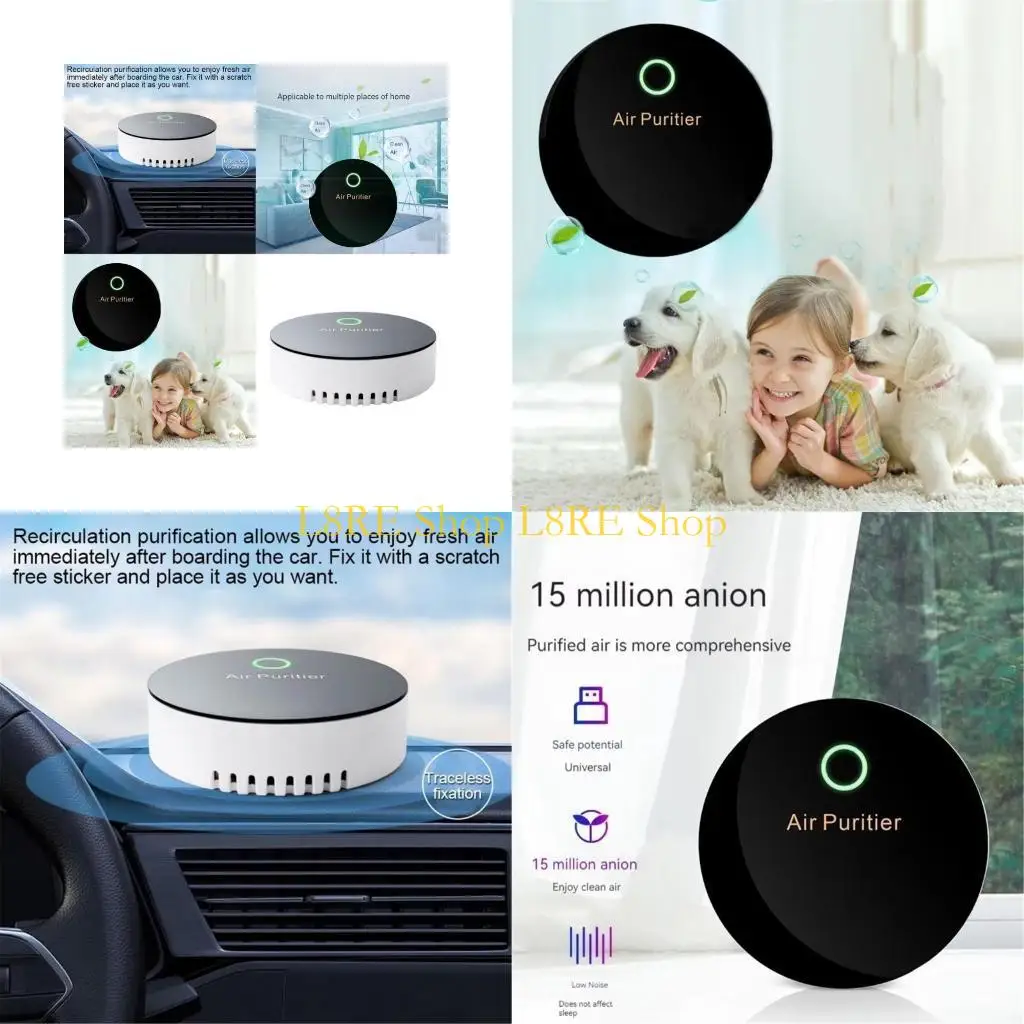 

L8RE Small Air Cleaner Очищающий воздух Устройство USB Перезаряжаемая очистка воздуха Очищающая воздух