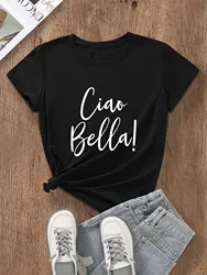 Hello Italy 2 Shirt New Arrival Summer Casual 100%Cotton Funny T Shirt Italian Shirt Italian Hello Shirts Gift for Her