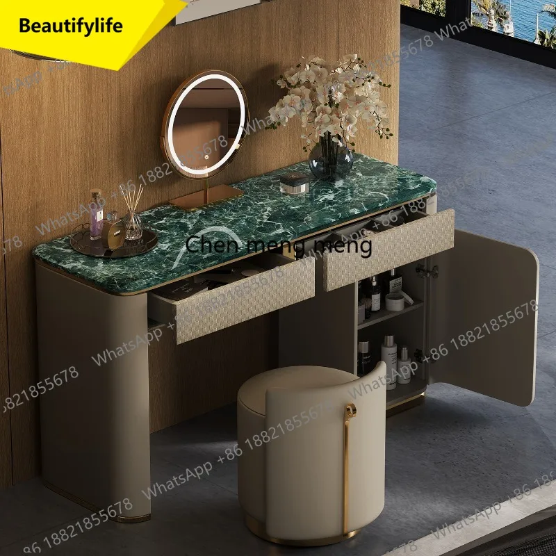 

M45 Light luxury dresser chest integrated bedroom Italian minimalist marble design dressing table