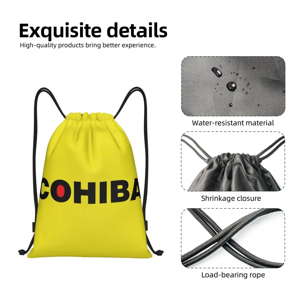 Cubaanse Cohiba Sigaren Trekkoord Rugzak Sport Gym Tas Voor Mannen Vrouwen Training Sackpack