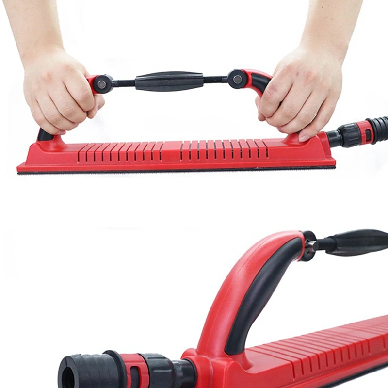 Placa de empuje de molienda en seco roja, tablero gris, cepilladora manual, amoladora de arco adecuada para rodillo o papel de lija de madera