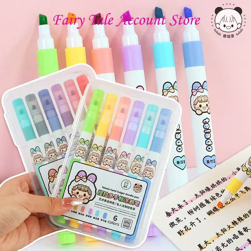 

Telado Hand Curtains Graffiti Pen Milk Sugar Color Pen Mark Pen Quick Drying Watercolor Pen Key Marking Highlighter Pen