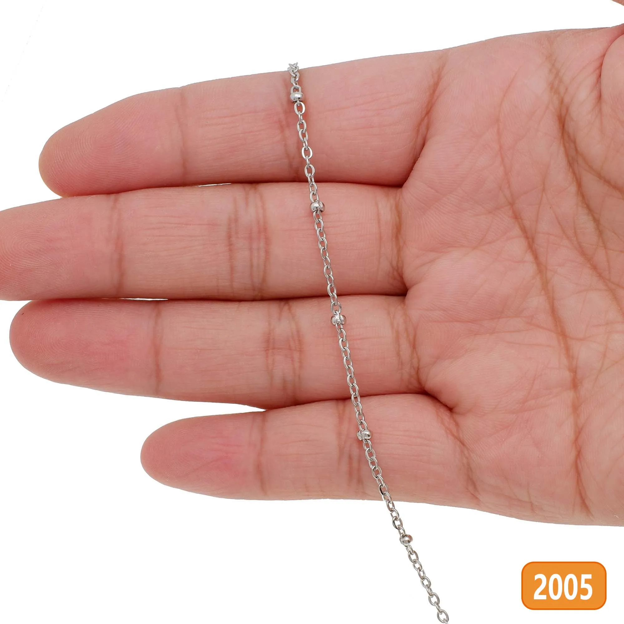 10M(32.8 FT) Stainless Steel Satellite Chain, Silver Cable Link Craft for Necklace Bracelet Jewelry DIY Making
