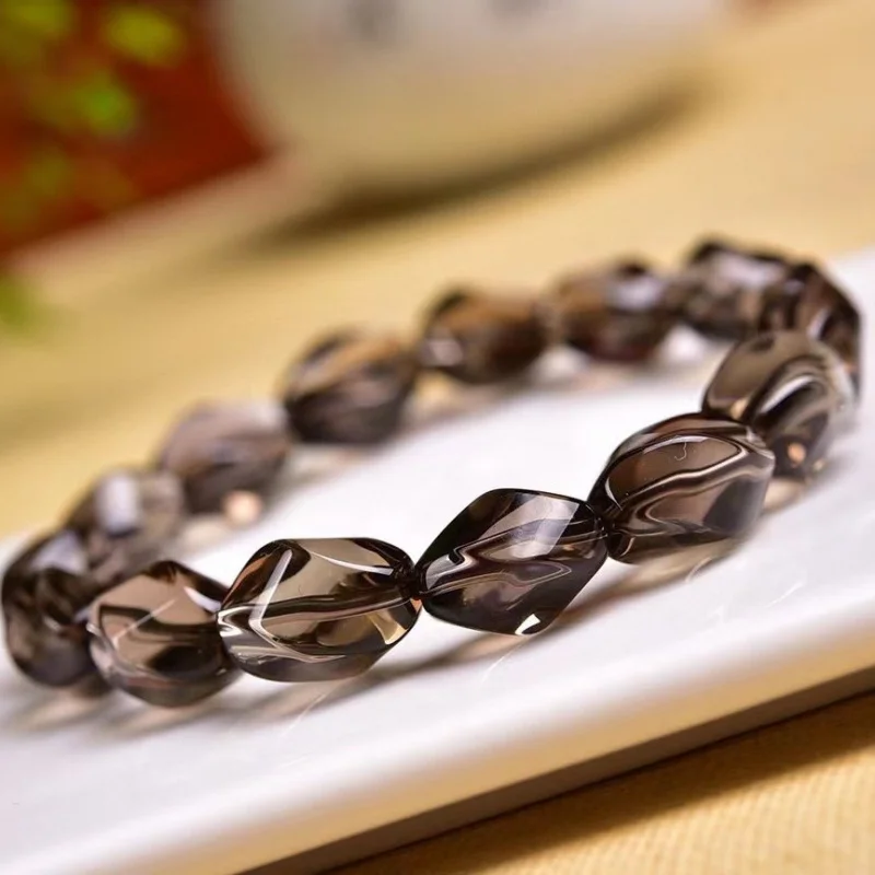 

Tea Twisted S-Shaped Freeform Bracelet With Moist Crystals And Bright Colors