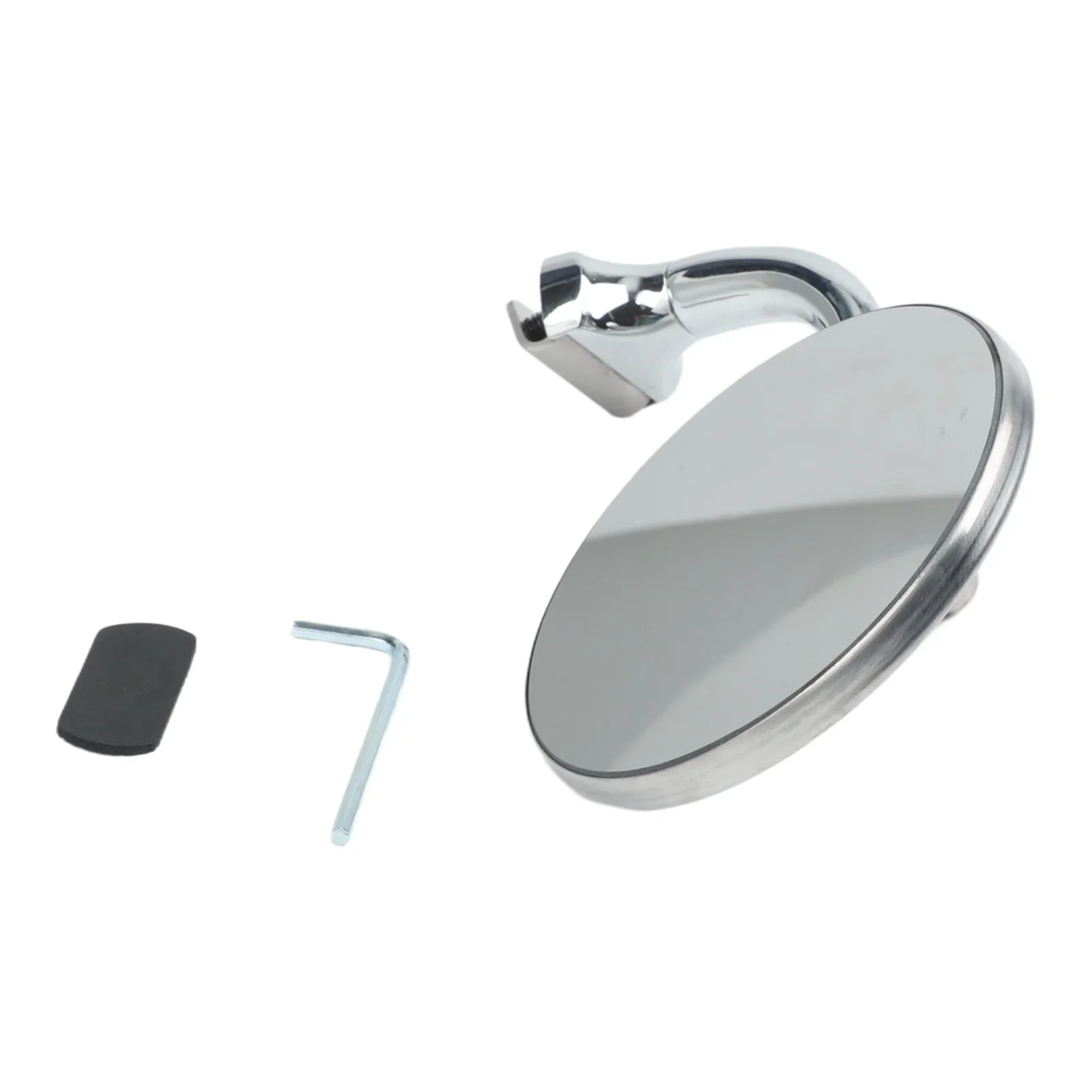 1PC Vintage Classic  Car Silver Round Side Mirror Stainless  Steel Retro Front Rear Rearview  Mirror Anti-reflective Mirror view 2