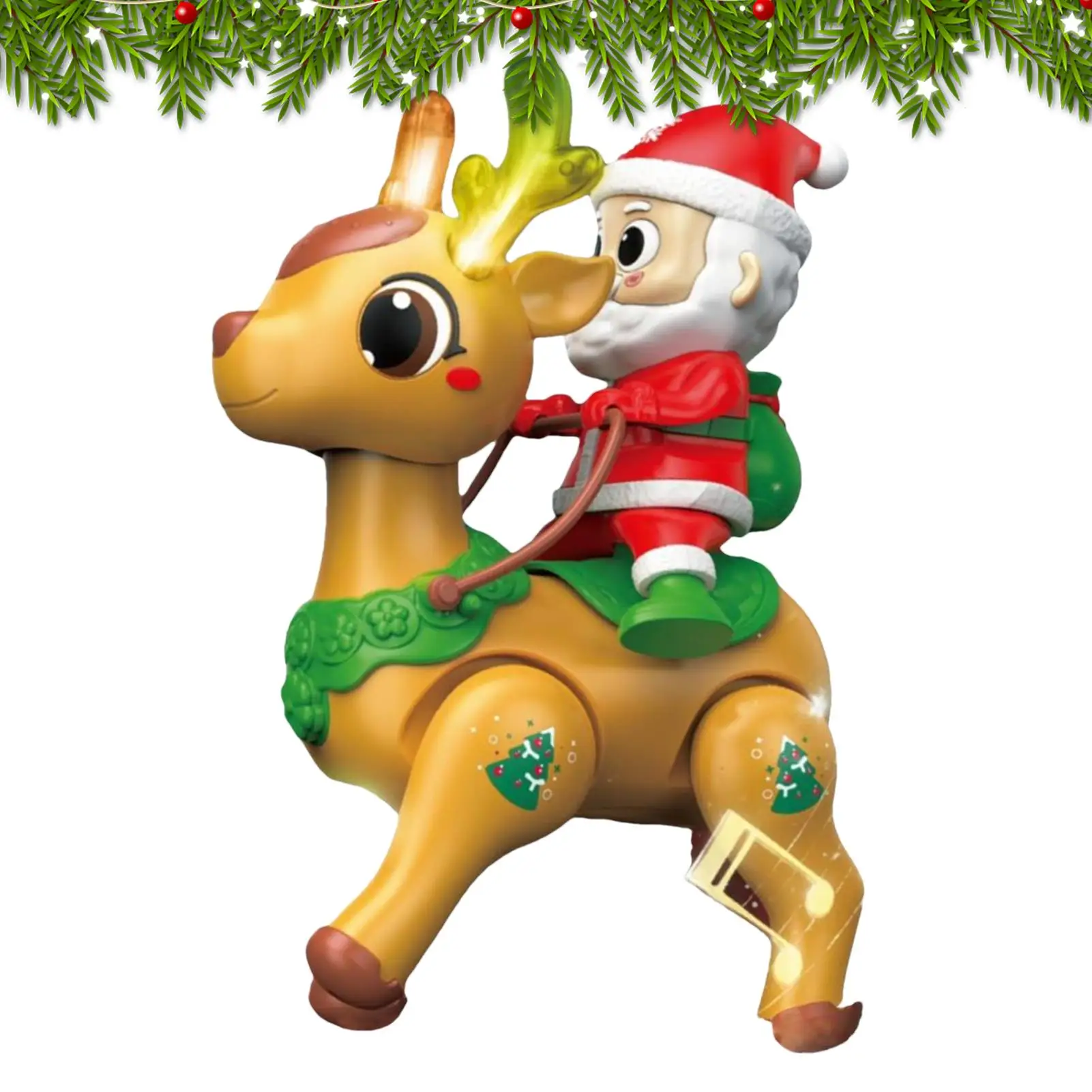Crawling Baby Toy Baby Crawling Singing Toy Balance Training Soothing Santa Figure with Light for Early Learning Toddler Boys