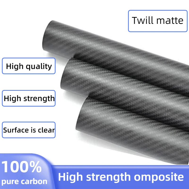 1PCS 1200mm Length Carbon Fiber Tube High Hardness Composite Material 3K Twill Matte Drone Accessories