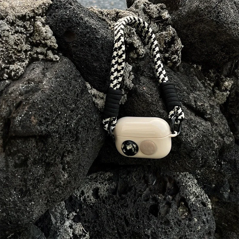 Picture 3: Fashion Gemstone Earphone Case For Airpods 4 Wireless Bluetooth Earphone Protect Case For Apple Airpods 3 Pro 2 with Lanyard
