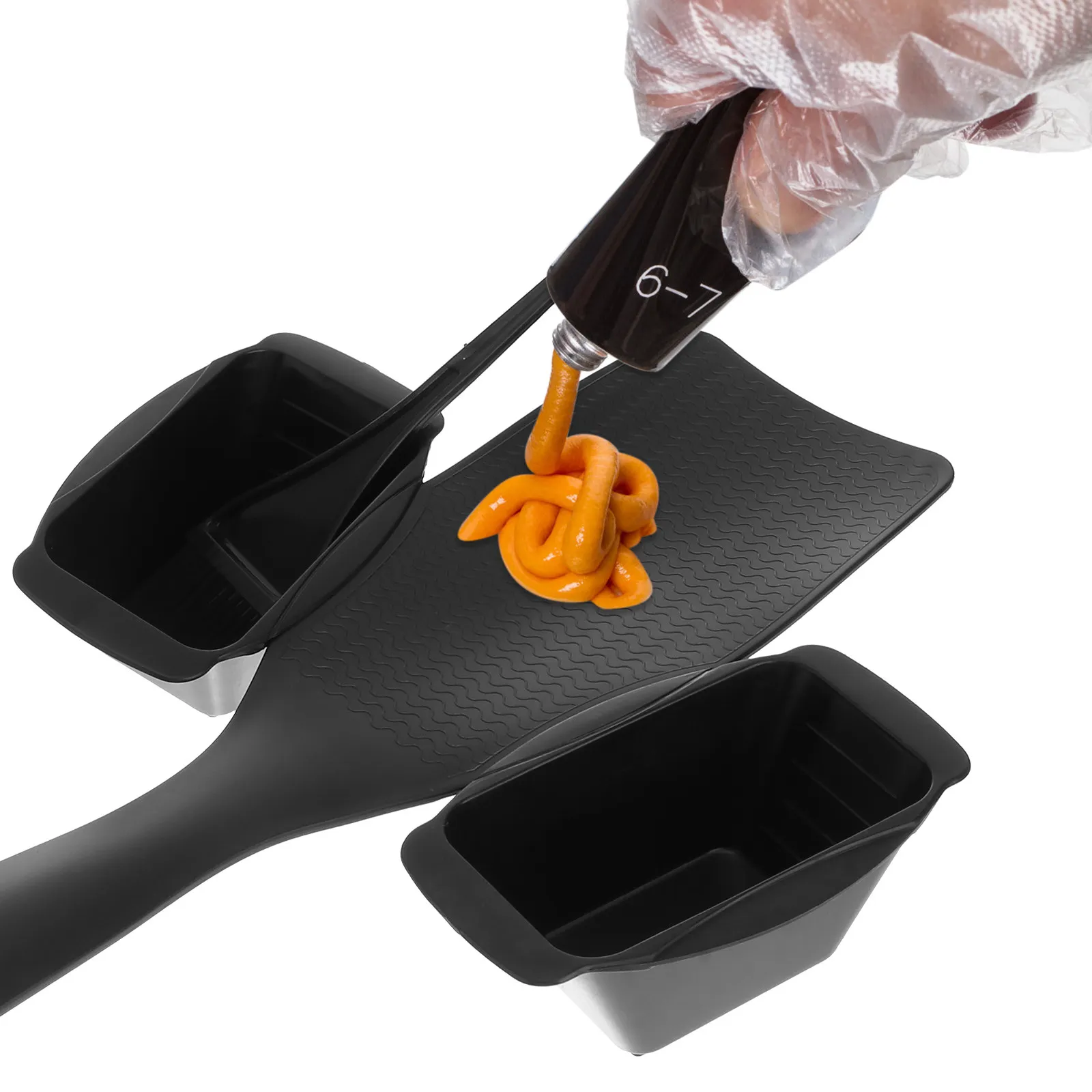 

1Set Black Tint Board Professional Coloring Tool For Dyeing Bleaching Long Hair Curved Design Comfort Handle Salon Home Use Hair