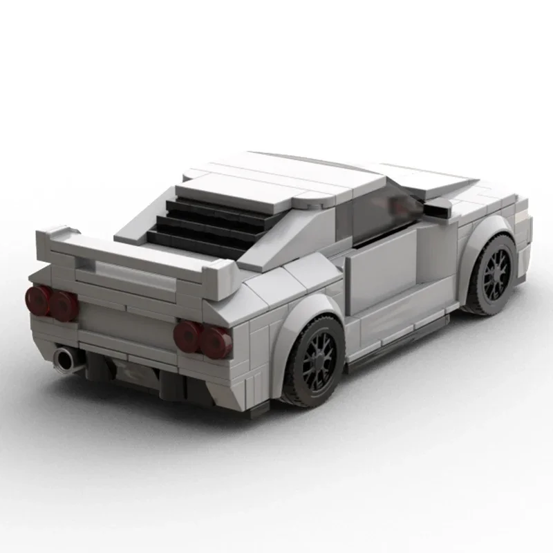QWERT Speed Racing Car Model MOC Building Bricks R32 GTR Top Tier Sports Car Modular Technology Holiday Gifts Assemble Toys