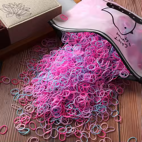 1000/2000pcs Girls Colorful Disposable Rubber Elastic Hair Band Ties Children Ponytail Holder Bands Kid Hair Accessories Leagues - Image 12