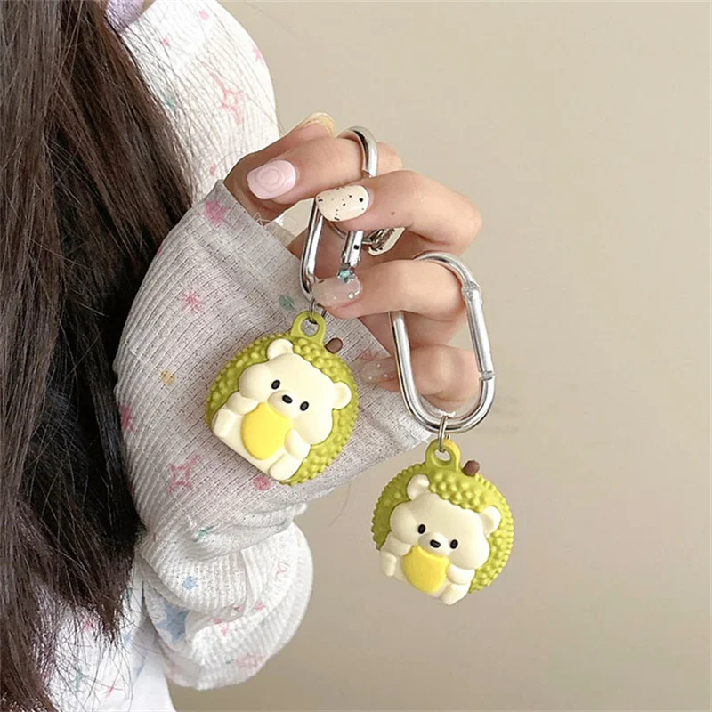 For Apple Airtag Case Cartoon Cute Animal Soft Silicone Anti-lost Keychain Cover For Airtag Kawaii Protective Sleeve Accessories