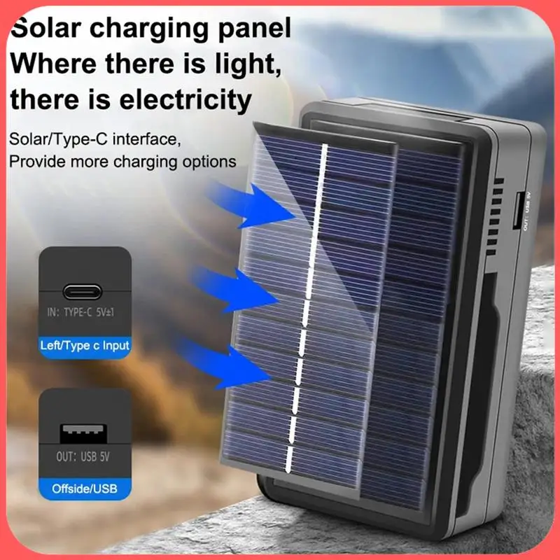 

AA89-18650 Battery Charger Multi Munctional Solar Type C Intelligent Lithium Battery Holder For 18650 Battery Boxs