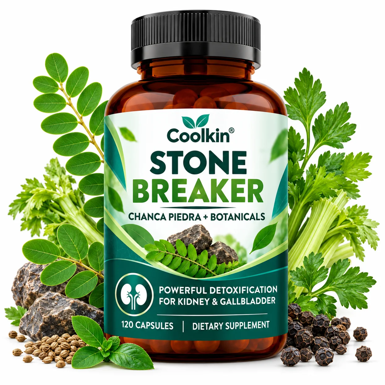 Stone Breaker Chanca Piedra + Botanicals - Kidney & Liver Cleanse, Bladder Control, Promotes Urinary & Bladder Health,Metabolism