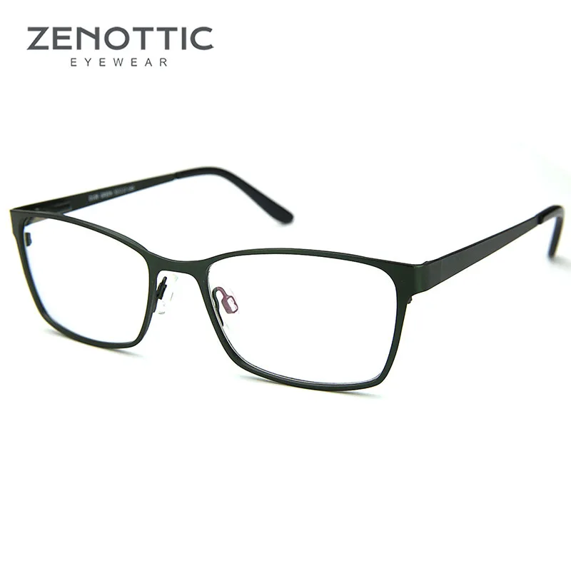 ZENOTTIC Marke Legierung Brillen Frauen Vollrand Anti Blau Rays Photochrome Myopie Hyperopie Brille Optische Brillen