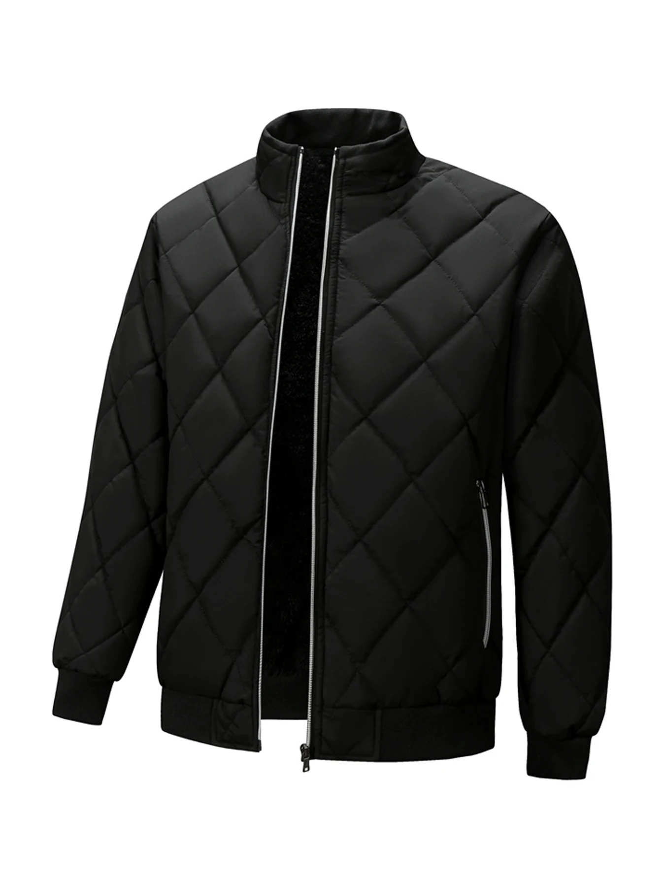 سترة شتوية كاجوال بياقة واقفة للرجال - معطف دافئ سميك للخريف والشتاء