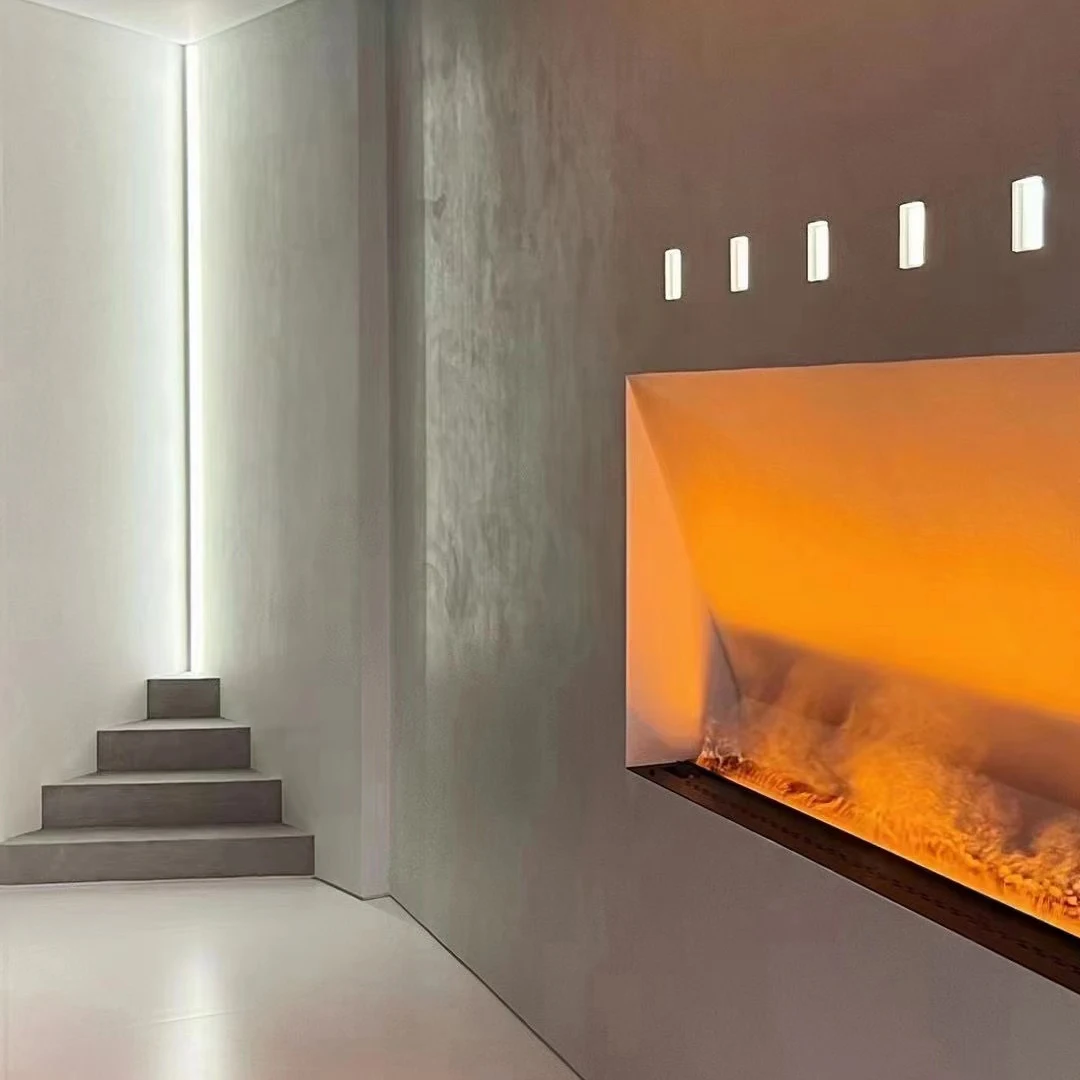 Portable 3D Water Vapor Electric Fireplace, LED Atomization Steam Fireplace Insert for Indoor Home Decoration