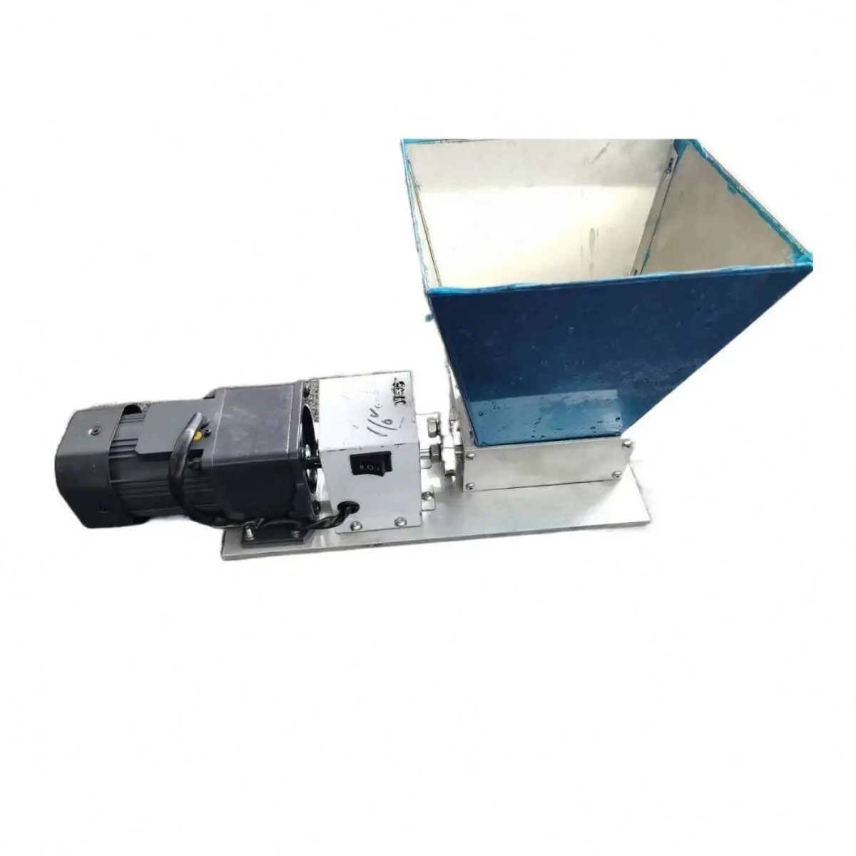 Molinillo de granos de molino de maíz de avena y malta, Mini eléctrico ajustable de acero inoxidable 304, 2 rodillos, para cerveza casera