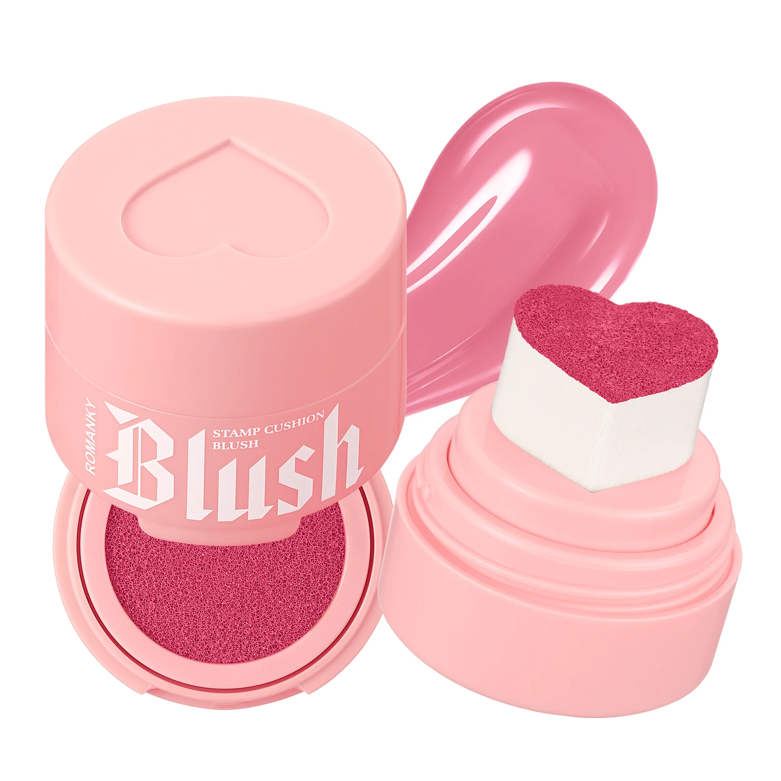 Stamp Liquid Blush With Fine Glitter, Soft Creamy Velvet Matte Blush Lip Gloss Liquid Eyeshadow, Long-lasting Waterproo 1pcs