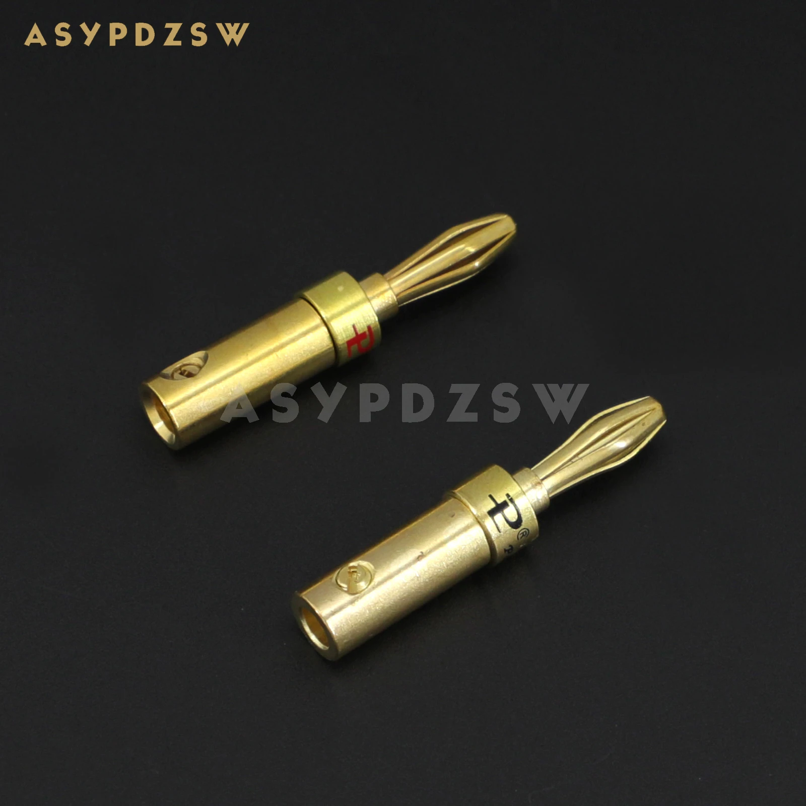 1 Pair HIFI Palic Pure copper Gold-plated banana plug Speaker terminal Solder-free plug