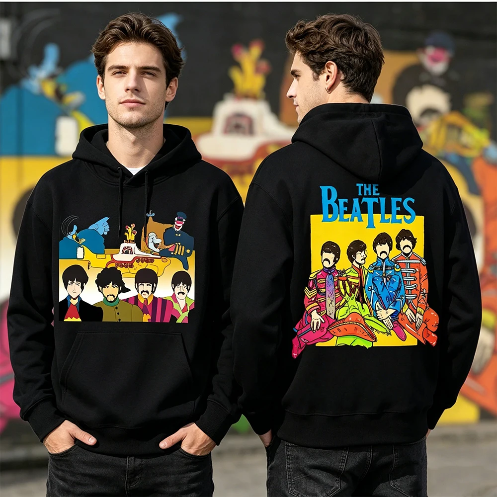 Sudadera con Capucha de Manga Larga para Hombre y Mujer, Diseño Gráfico de la Banda de Rock The Beatles Abbey Road, Estilo Casual y Holgado para Otoño e Invierno
