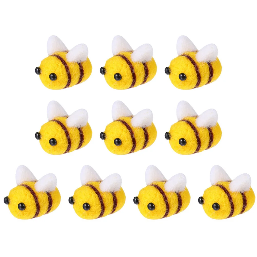 

30Pcs Wool Felt Bee Craft Material Cute Small Bee Shape for DIY Clothes Hat Decor Birthday Party Scrapbooking Charms