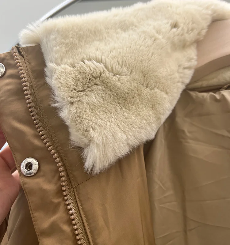 شتاء جديد المرأة أسفل سترة التنقل الربط عالية الياقة عمال أسفل سترة #6