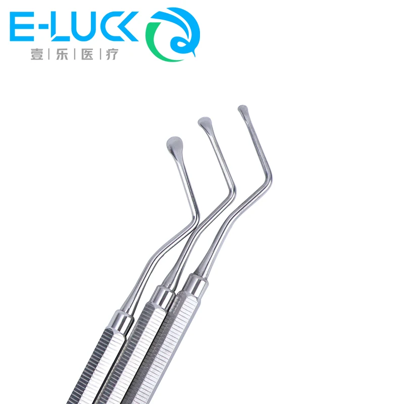 1Pcs Dental Bone Curettes Tooth Cleaning Professional Stainless Steel Double Ended Curettes Surgery Instruments