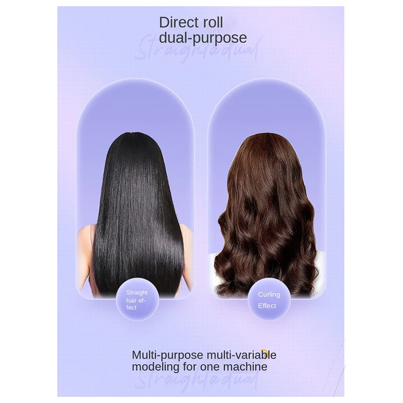 

AAAU-Electric Hair Straightener 5 Temps Mini Straightener Heating Comb Anti Scalding Styling Tool