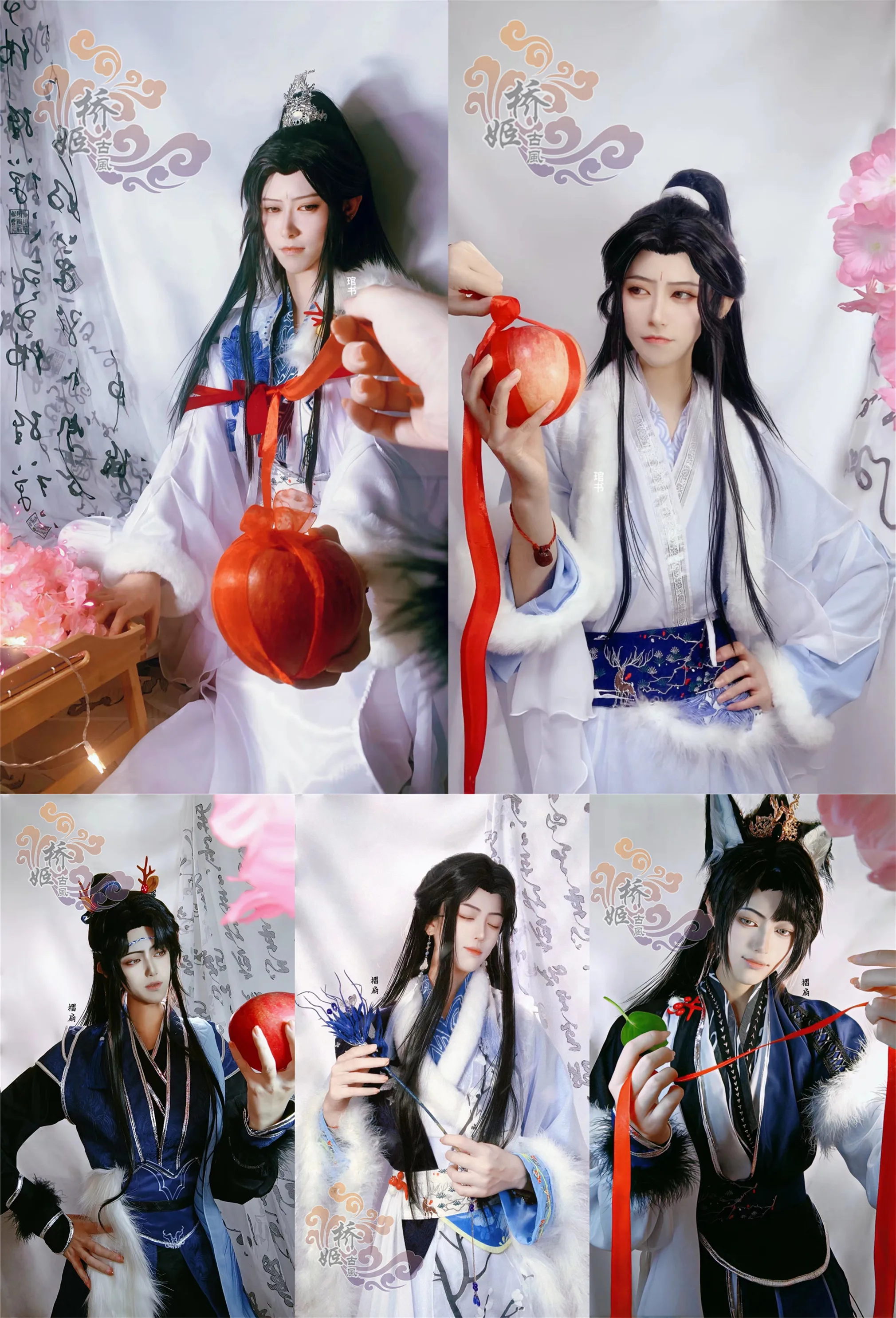 Anime Er Ha And His White Cat Master Chu Wanning Cosplay Costume TGCF Xie Lian White Clothes Mo Dao Zu Shi Han Fu Halloween