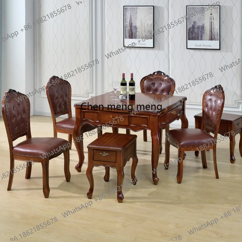 

Nordic Solid Wood Mahjong Table Modern Minimalist Automatic Shuffling Smart Mahjong Game Dining Table All-in-One Furniture FYMT