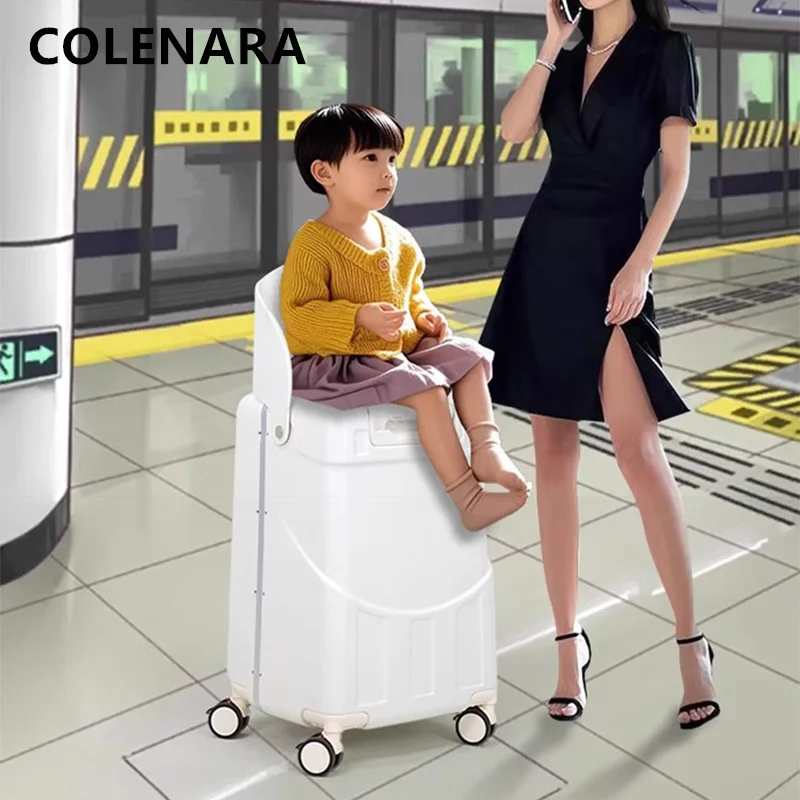 

Высококачественный чемодан COLENARA, 22-дюймовый дорожный ящик с алюминиевой рамой, детский чемодан на колесиках из АБС-пластика + ПК, ручная кладь для путешествий