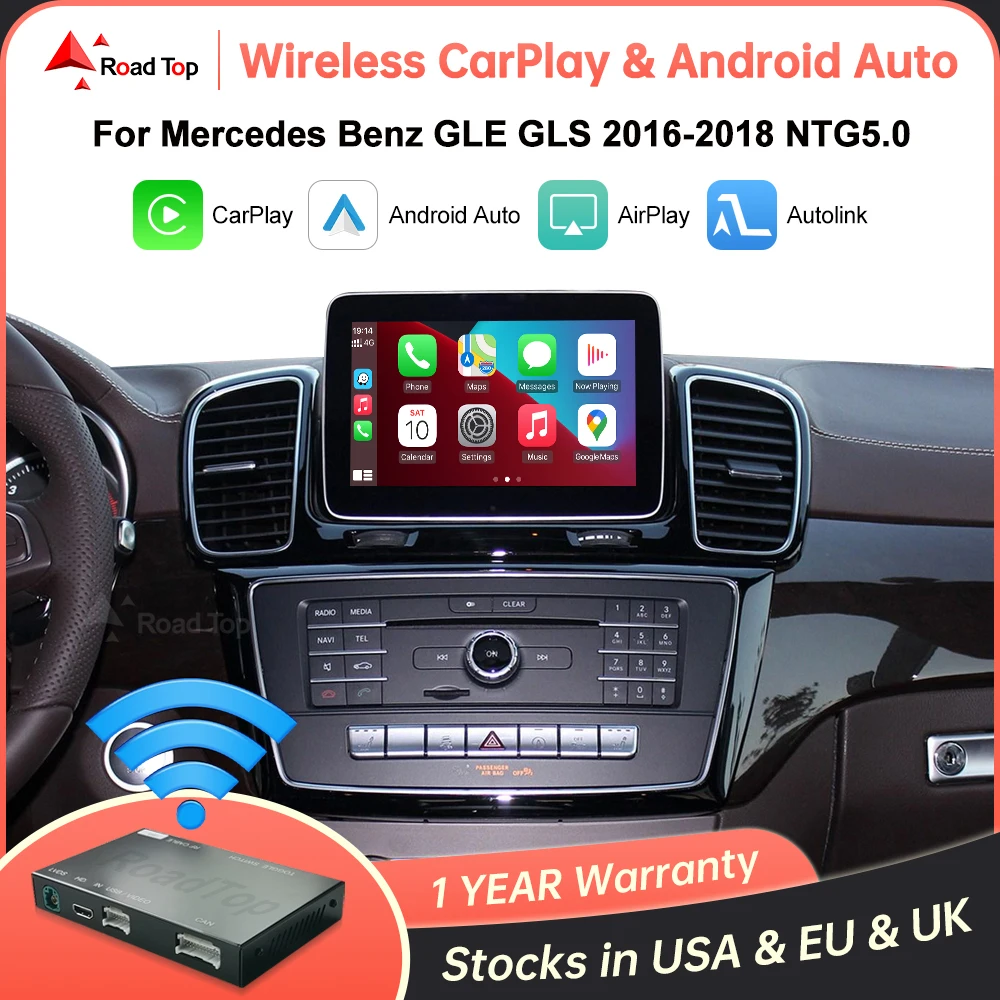 

Wireless CarPlay for Mercedes Benz GLE GLS 2016-2018, with Android Auto Mirror Link AirPlay Car Play Functions