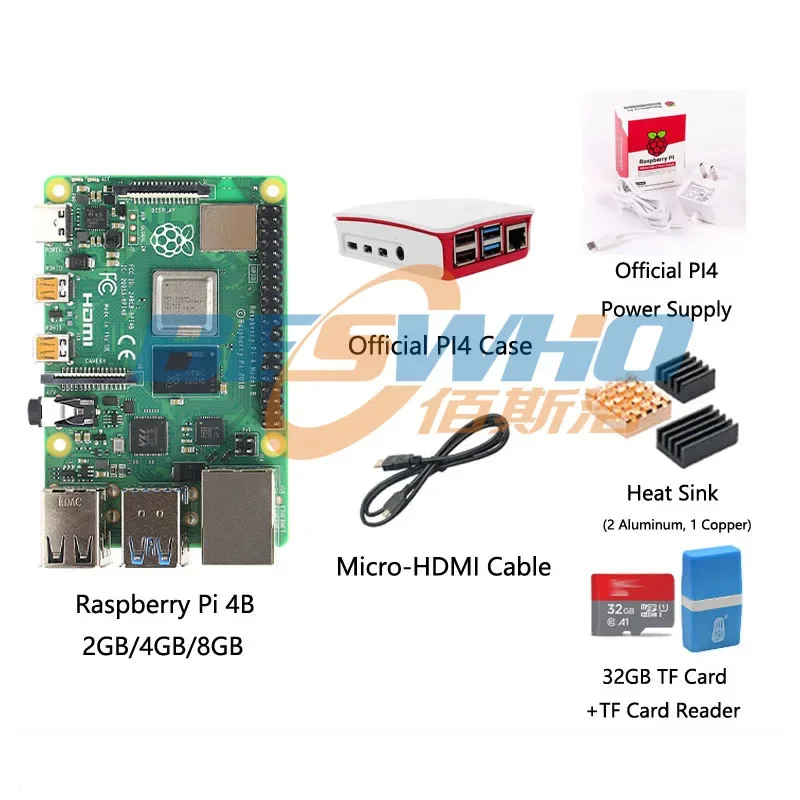 Original raspberry pi model pi4 4b 1GB 2GB 4GB 8GB complete development boards and kits raspberry pi