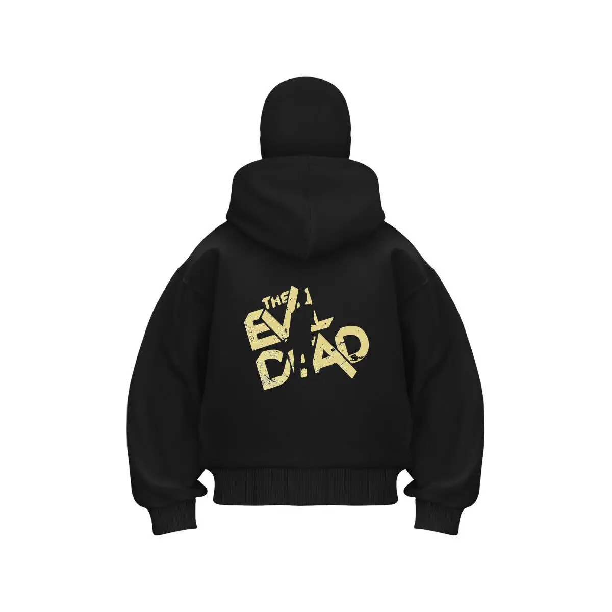 

THE EVIL DAD distressed text Men's Balaclava Zip Hoodie Warm Winter Outdoor Casual Sweatshirt