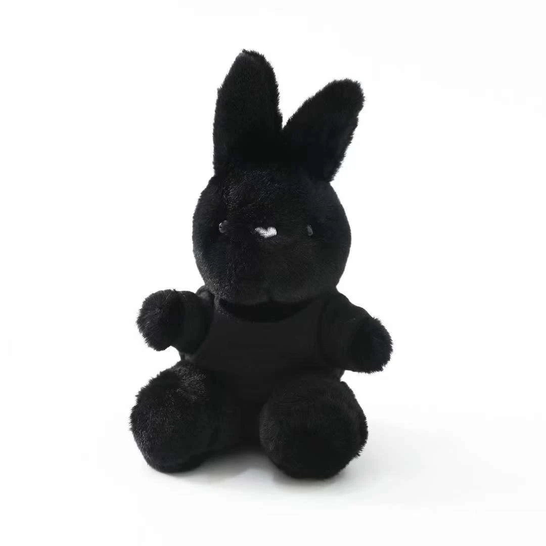 13.5cm Anime Figure Popularity Peripherals Cute Ins Style Black Rabbit Plush Keychain Backpack Accessories Model Gift Toys Game