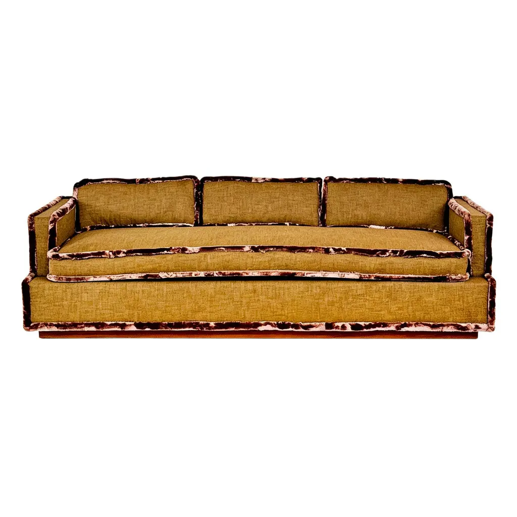 #Custom Tuxedo Style Antique New Loveseat Two Seater Golden Wedding Hall Furniture  Couch Sofa Luxurious Decor  for Event Rental