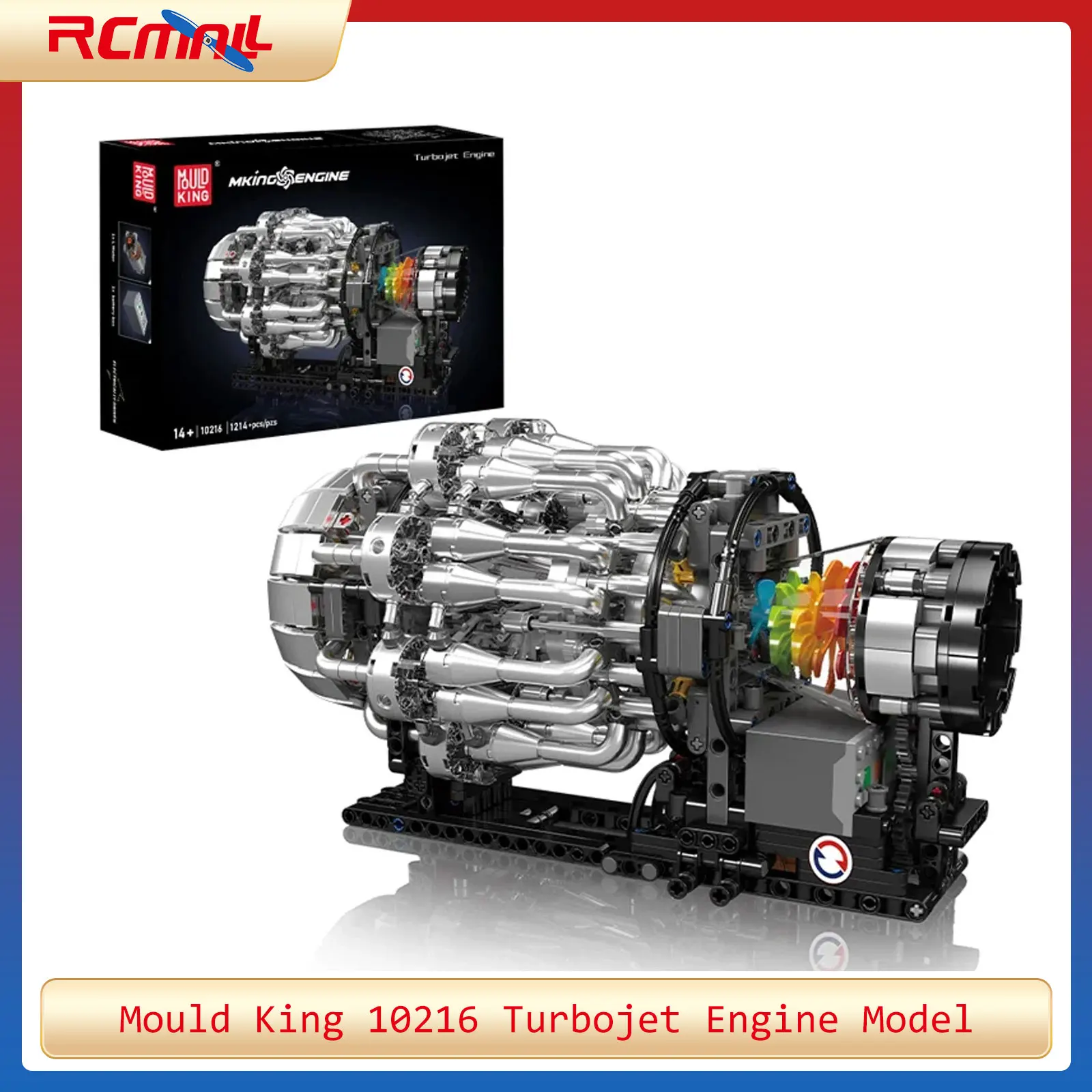 

Mold King 10216 Turbojet Модель двигателя DIY Строительные блоки Набор деталей Кирпич Сборка Двигатель Кирпич Игрушки Детский Рождественский подарок 1214 шт.