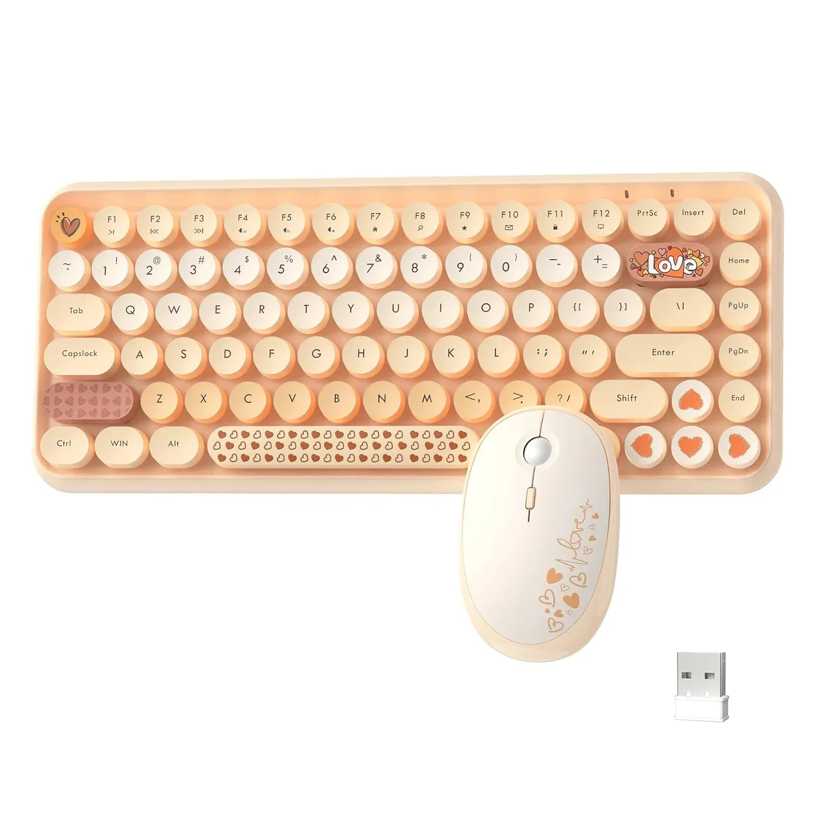 

wireless keyboard and mouse set with beautiful round gradient keys soft-touch for Mac/Windows/PC/Laptop