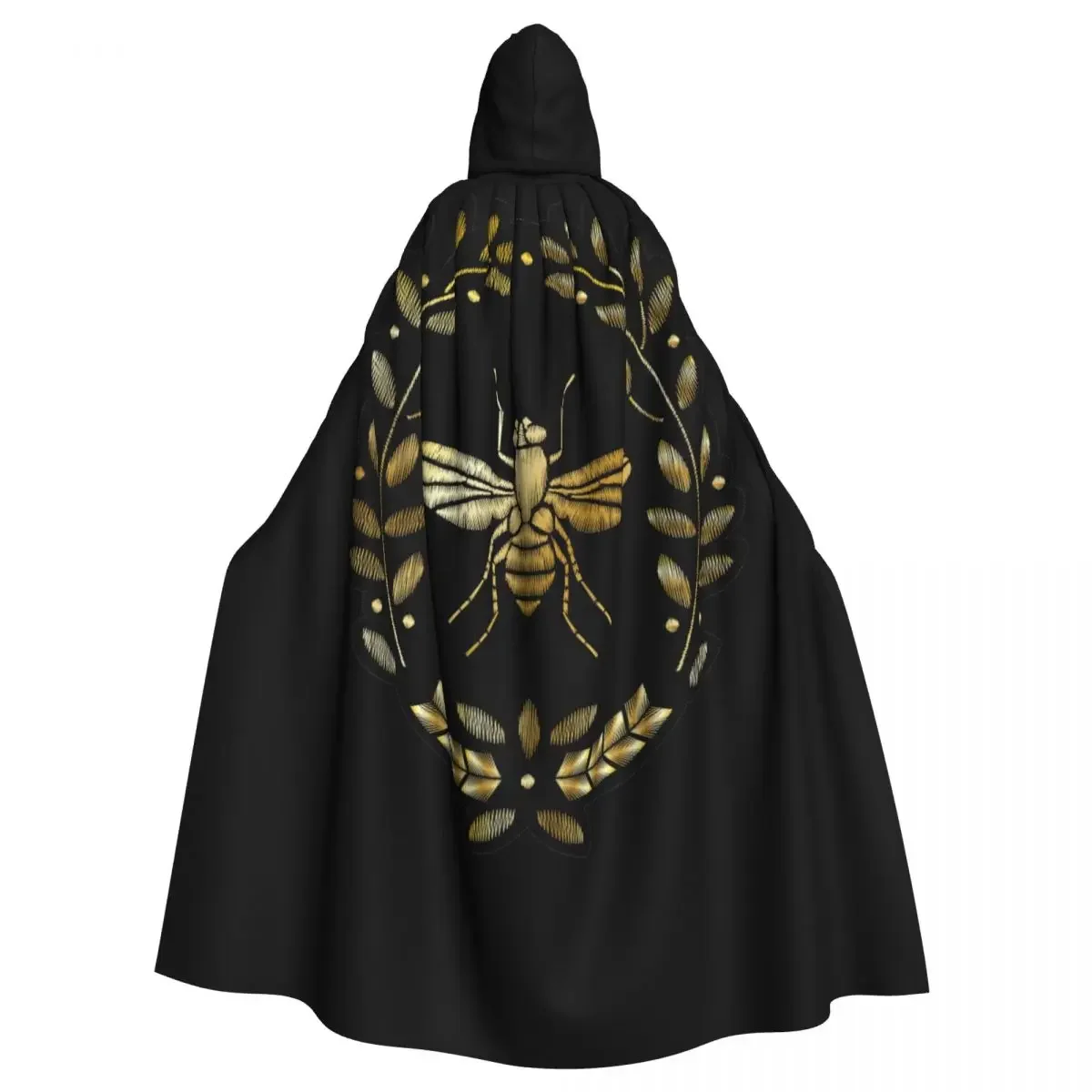 Hooded Cloak Unisex Cloak with Hood Embroidered Bee Cloak Vampire Witch Cape Cosplay Costume